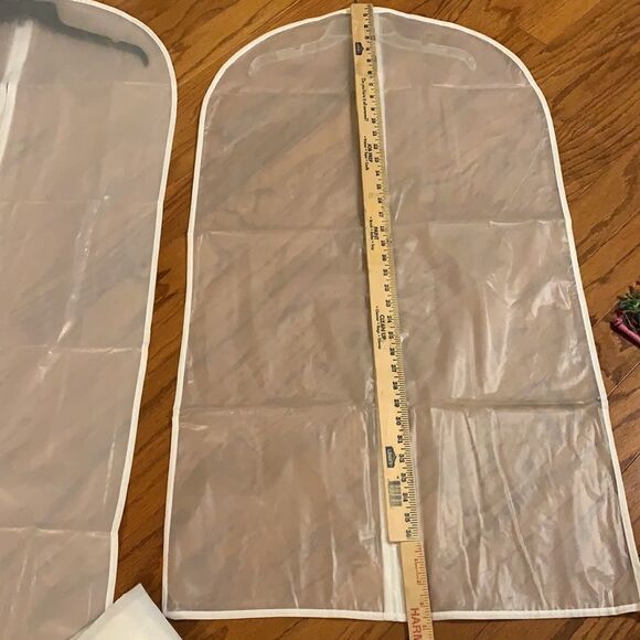 Four piece dust proof garment covers set includes two dress size & two suit size - Picture 2 of 3